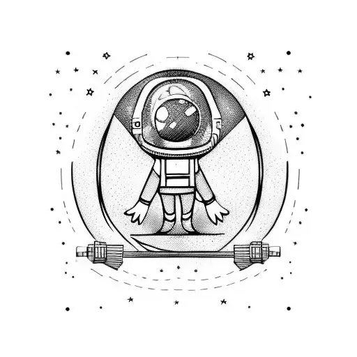 An Astronaut Falling From A Flying Saucer