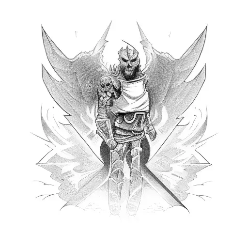 A Man Is Fighting A Demon