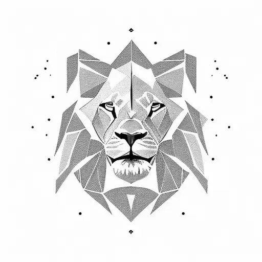 Stmpd Records Logo Of Lion In Geometric Print
