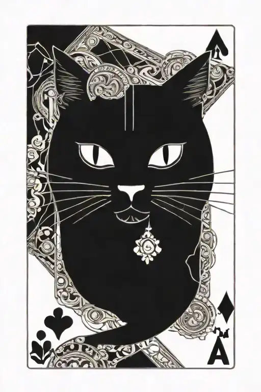 Playing Card Featuring A Cat