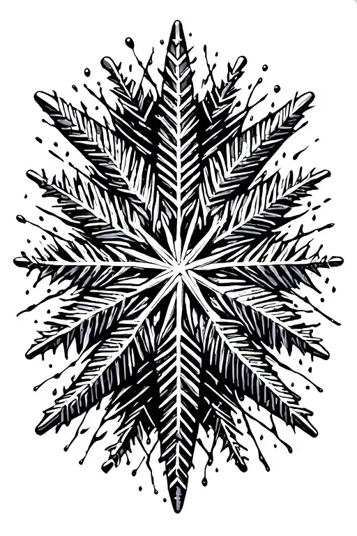 Snowflake Melting Into Rain