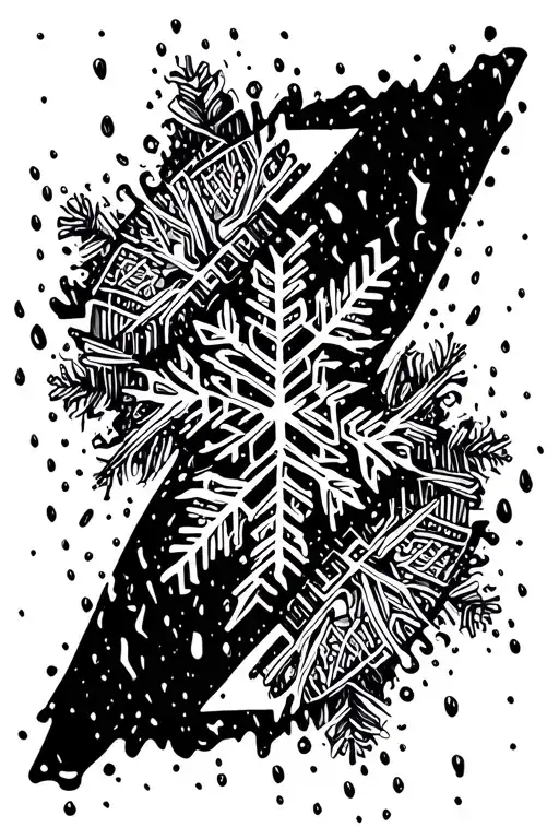 Snowflake Melting Into Rain