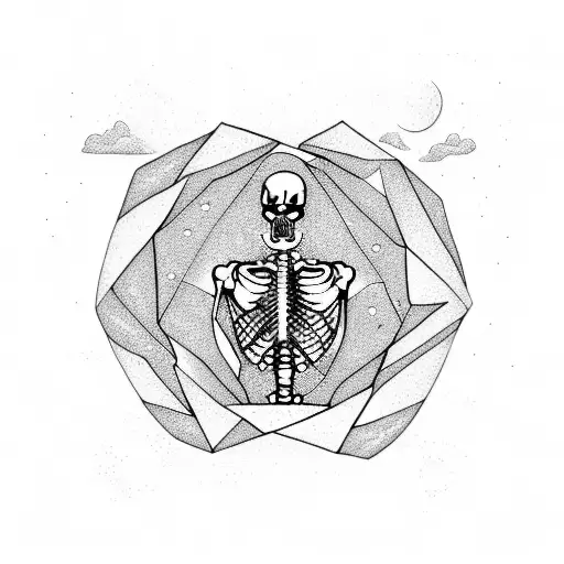 Skeleton Survivor With Sky