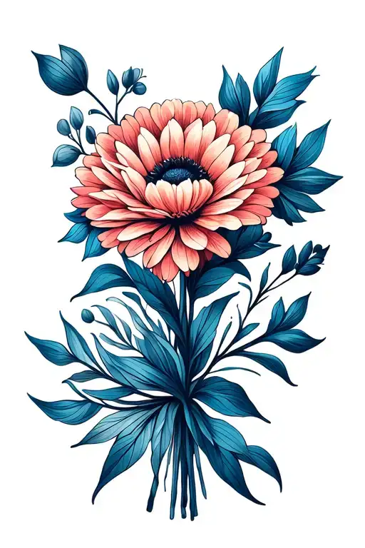 Time Running Child Born 15 Mey 2018 Wife 25 July Birth Flower Bouquet