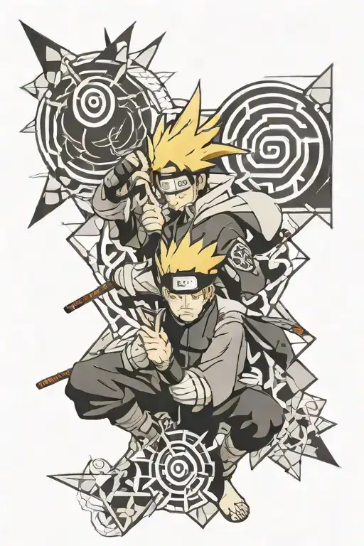 Combine Elements Of Naruto Characters With Traditional Japanese Ninja Symbols