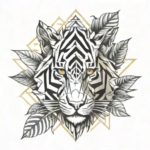 Leaf Tiger Surrounded