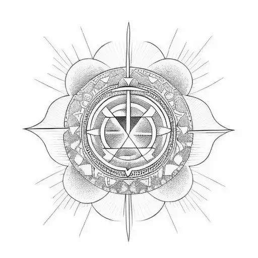 Meditation Symbol With Nature Theme