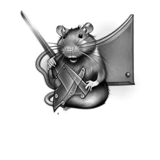A Rat Holding A Sword