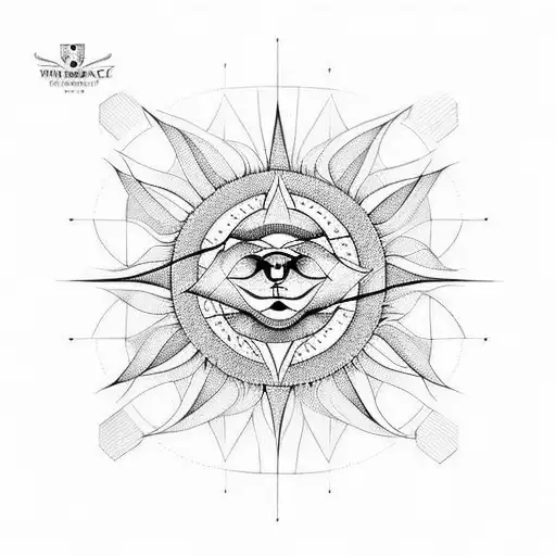 Geometrique Line And Dot Sun Wild Nature Book