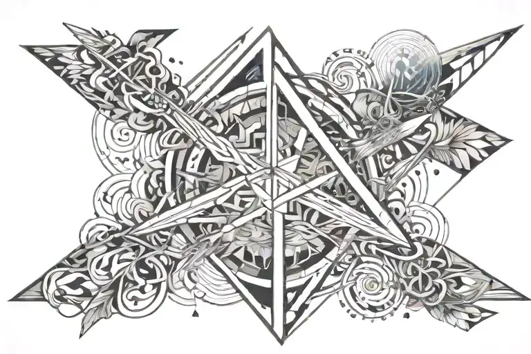 Sagittarius Arrow Forest Ocean Waves