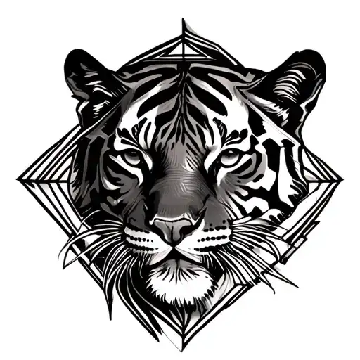 A Bengal Tigre -Shaped Diamond Door
