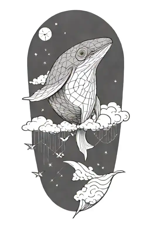 Smiling Half Sperm Whale Half Thermonuclear Missile Falling Through The Atmosphere