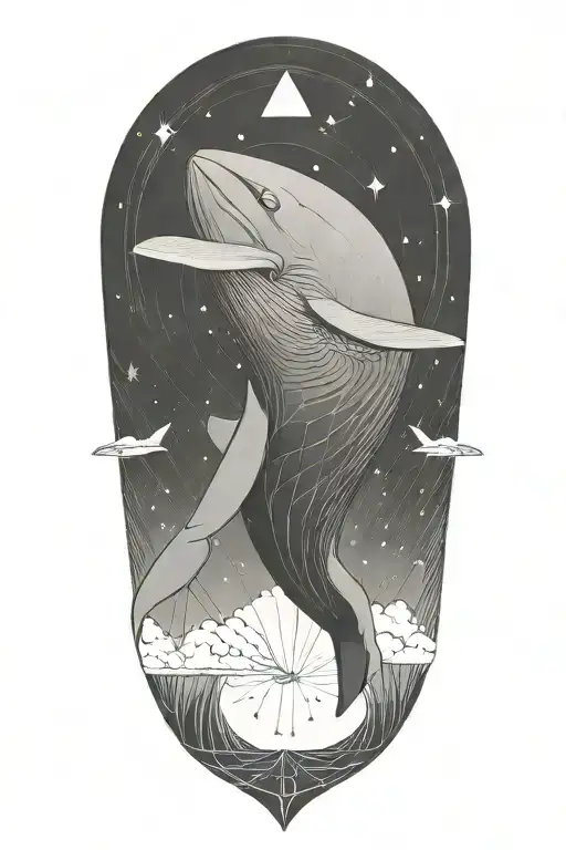 Smiling Half Sperm Whale Half Thermonuclear Missile Falling Through The Atmosphere