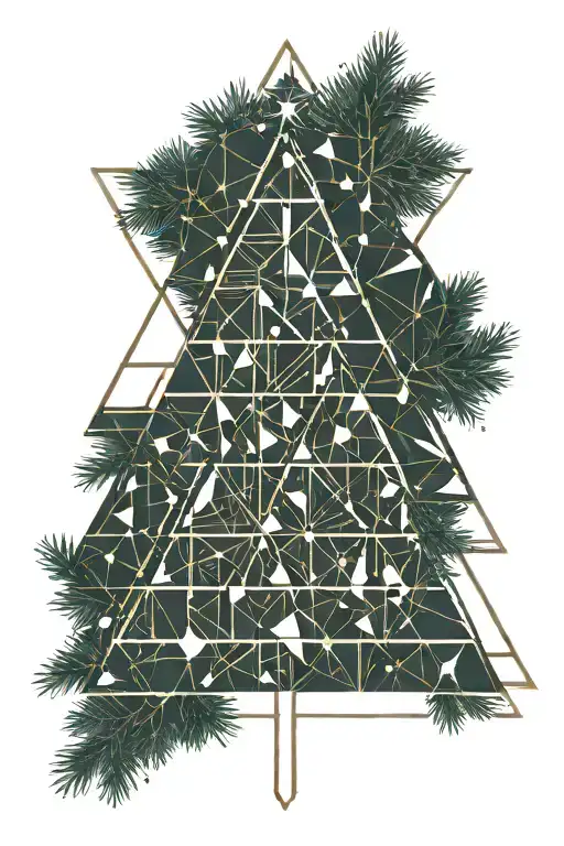 Christmas Tree Line Art
