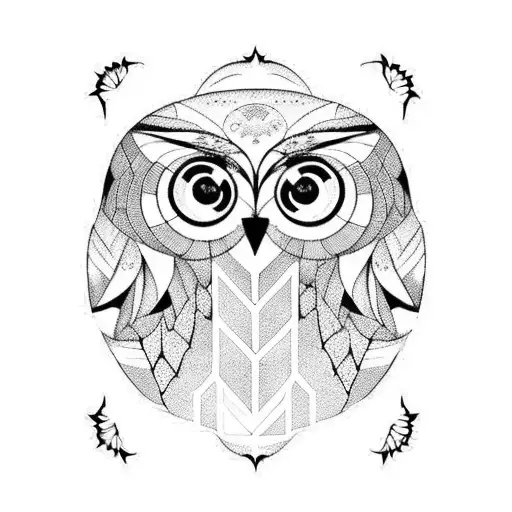 Geometric Pattern Owl