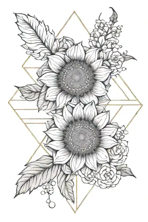 July And August Birth Flowers With Sun Setting