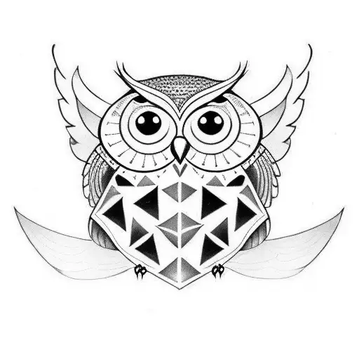 Owl With Scandinavian Runes