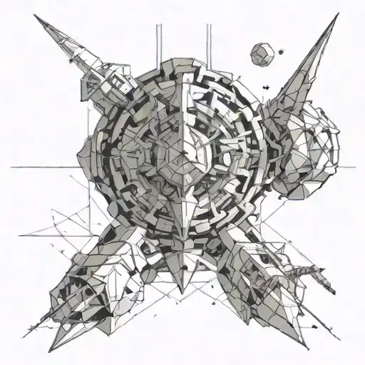 A Geometric Space Landscape Inspired By Warhammer Technology