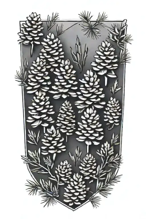 Small Pinecones And Pine Trees