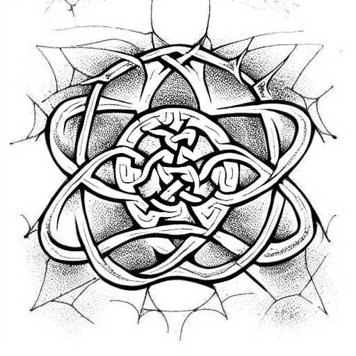 Skull Spider Web Celtic Cross