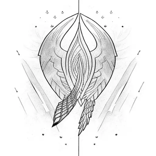 Feathered Wing With Lightning