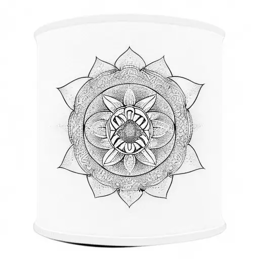 Wrist Band Flower Of Life With Aum Symbol