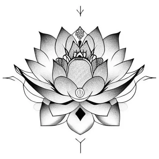 Lotus Flower Skull