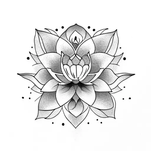 Lotus Flower In Finger