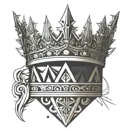 V With A Crown Hanging