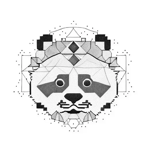 Pixelated Otter & Panda