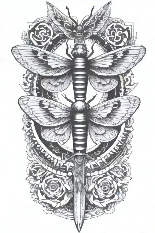 Moth And Switchblade Knife