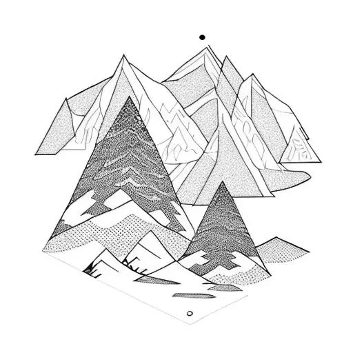 A Music-themed Mountain Landscape