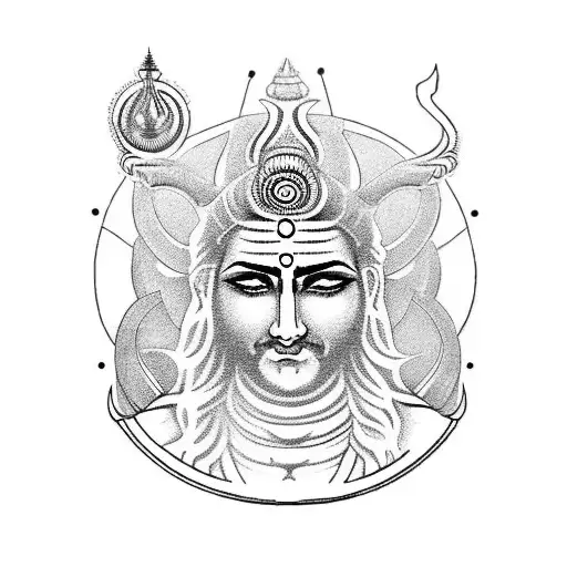 Shiva Standing On Globe