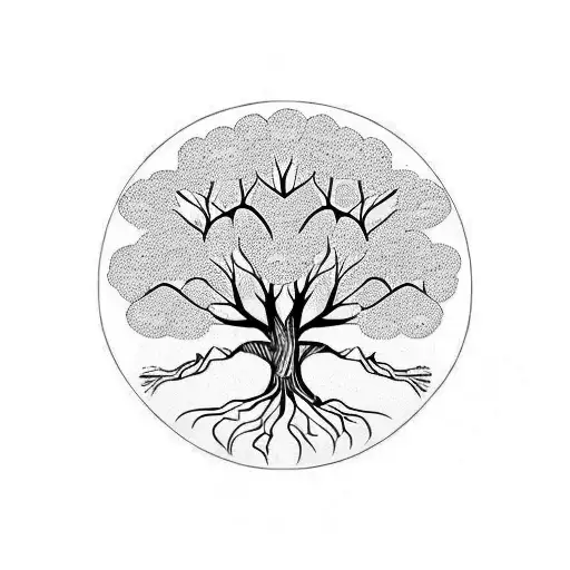 Tree Of Life And Family Written Under Ir