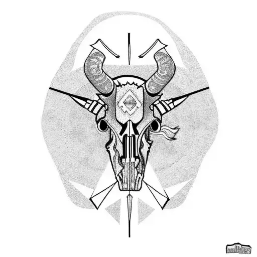 Mustang Skull Sheep Arrows