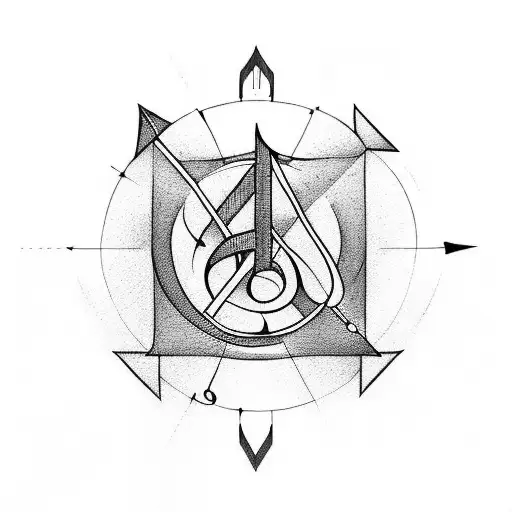 An Arrow Composed Of Musical Notes