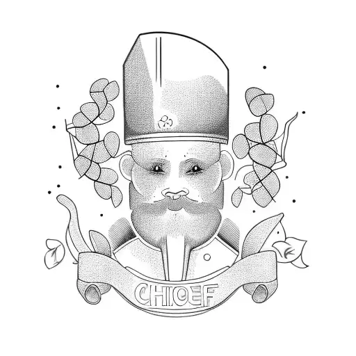 Chef Knife Surrounded By Irish Vines