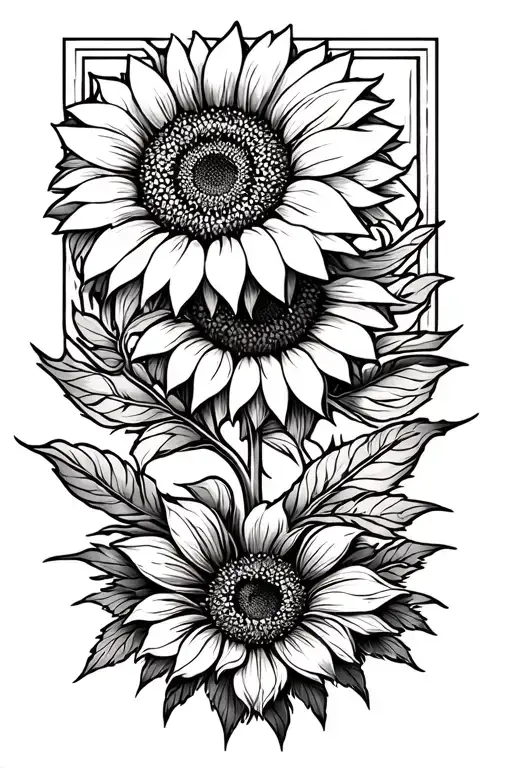 Greek Mythology With A Sunflower Blooming