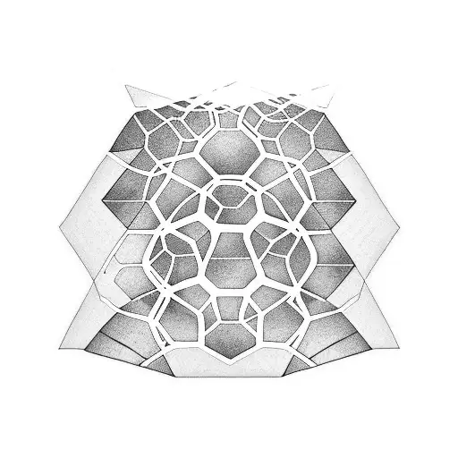 Hexagon Honeycomb Leg Sleeve Fading Inside To Outside With Sunset Colors