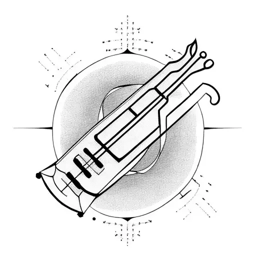 Bass Guitar In The Shape Of Anchor