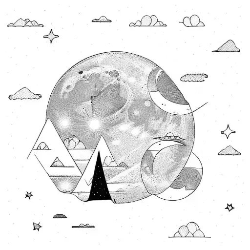 Moon Landscape Rectangle