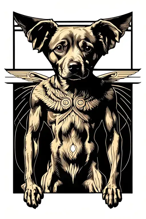 Vitruvian Man Dog
