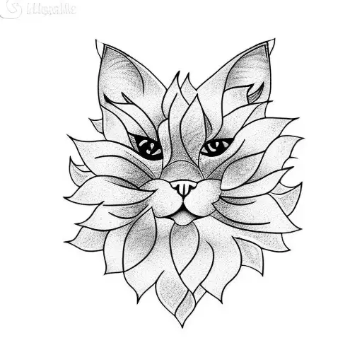 2 Black Cats On A Sunflower