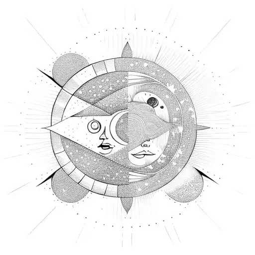 Moon And Sun Waves In A Box