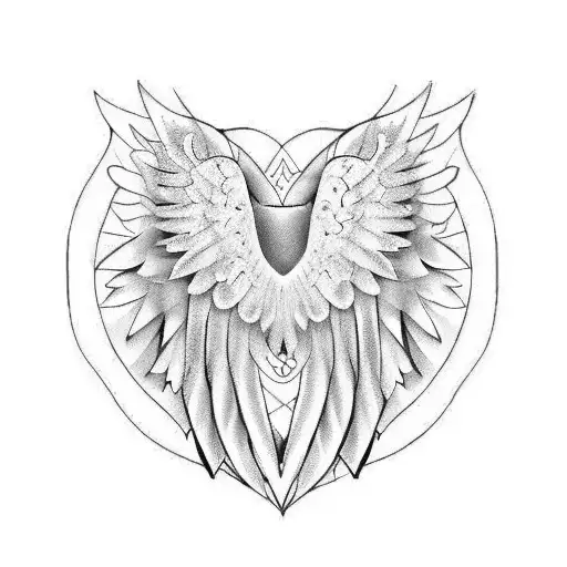 Angel Wing With Crown