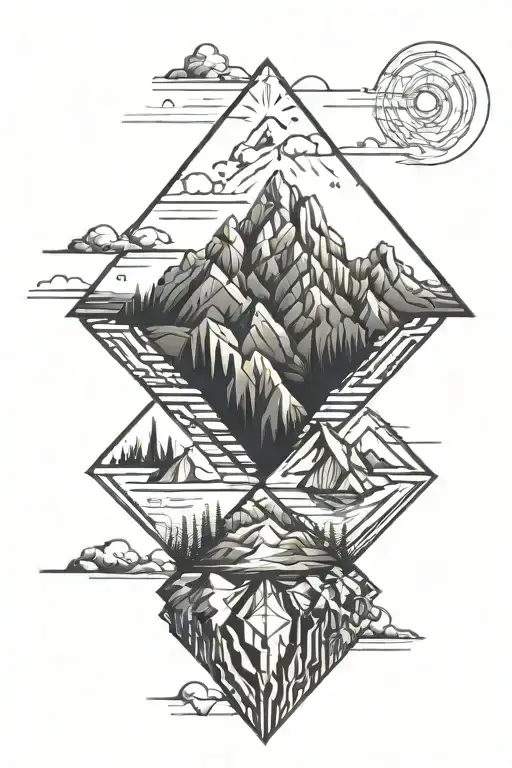 3D Mining Mountain Scene