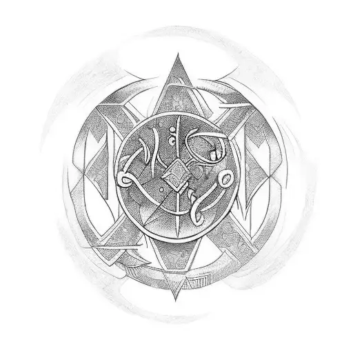 Nordic Compas Rune And Symbol Of Slavic God Veles Merged In One