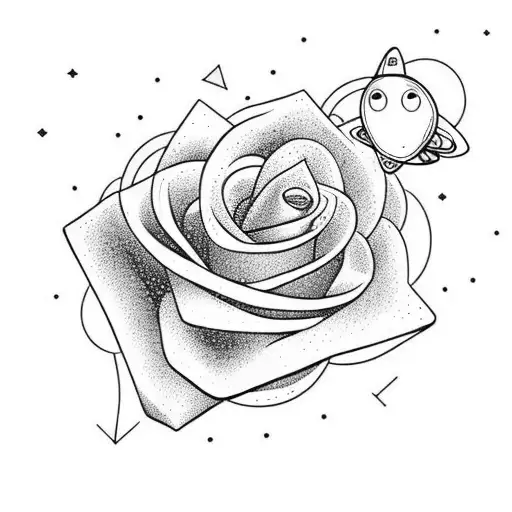 Astronaut Blooming In The Shape Of A Rose