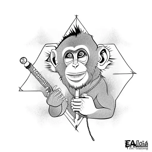 Monkey With Bong