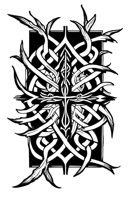 Nature With Cross And Celtic